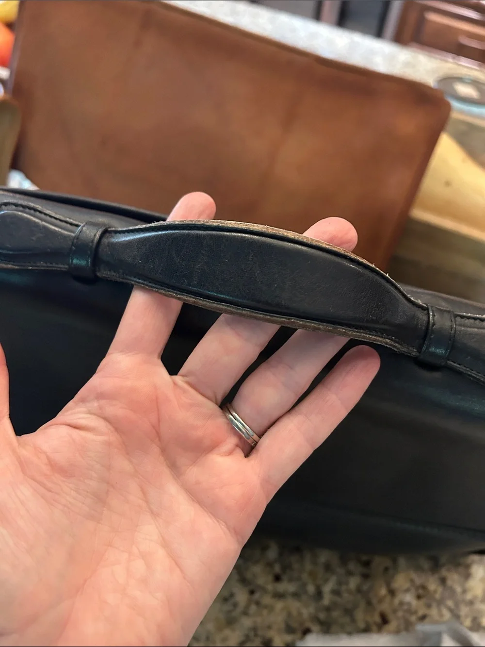 1980’s Coach Portfolio Style 311 Classic Black Brass Hardware Briefcase